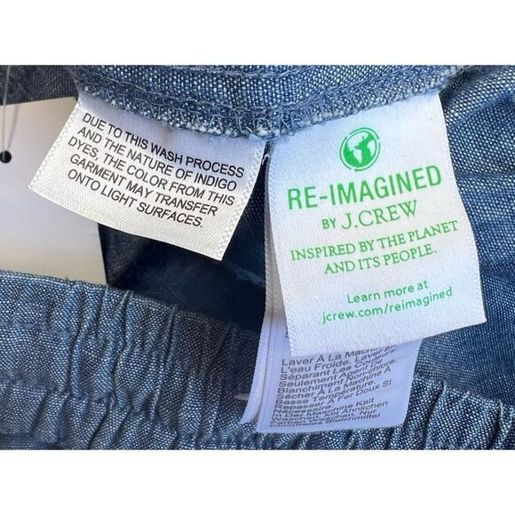 J.Crew Factory Women's Cotton Chambray Drawstring Short NWT Size XXS - Picture 8 of 9